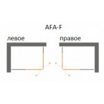 Душевое ограждение Vegas Glass AFA-F 90x80x189 распашные двери профиль белый стекло прозрачное AFA-F 90x80 01 01