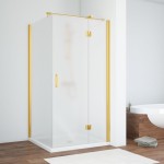 Душевое ограждение Vegas Glass AFP-Fis 80*120*189 распашная дверь профиль золото стекло сатин AFP-Fis 80*120 09 10