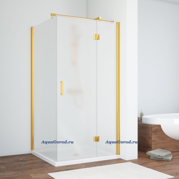 Душевое ограждение Vegas Glass AFP-Fis 80*120*189 распашная дверь профиль золото стекло сатин AFP-Fis 80*120 09 10