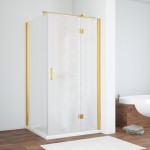 Душевое ограждение Vegas Glass AFP-Fis 100x110x189 распашная дверь профиль золото стекло шиншилла AFP-Fis 100x110 09 02