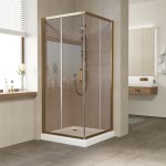 Душевое ограждение Vegas Glass ZA 100x100x190 раздвижные двери профиль бронза стекло бронза ZA 100 05 05