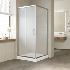 Душевое ограждение Vegas Glass ZA 80x80x190 раздвижные двери профиль хром глянцевый стекло сатин ZA 80 08 10