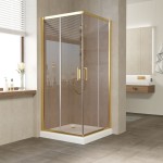 Душевое ограждение Vegas Glass ZA 120x120x190 раздвижные двери профиль золото стекло бронза ZA 120 09 05