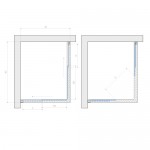 Душевое ограждение Vegas Glass ZA-F 90x80x190 раздвижные двери профиль белый стекло прозрачное ZA-F 90x80 01 01