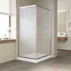 Душевое ограждение Vegas Glass ZA-F 90x80x190 раздвижные двери профиль хром глянцевый стекло сатин ZA-F 90x80 08 10