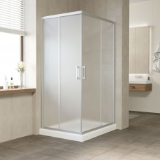Душевое ограждение Vegas Glass ZA-F 90x80x190 раздвижные двери профиль хром матовый стекло сатин ZA-F 90x80 07 10