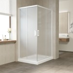 Душевое ограждение Vegas Glass ZA-F 90x80x190 раздвижные двери профиль белый стекло сатин ZA-F 90x80 01 10