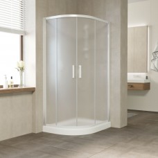 Душевое ограждение Vegas Glass ZS-F 90x80x190 раздвижные двери профиль белый стекло сатин ZS-F 90x80 01 10