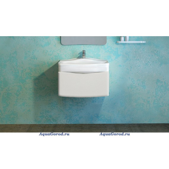 Тумба под умывальник Velvex Iva 60 см подвесная белая tpIVA.60-21.21