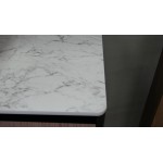 Столешница Velvex Klaufs 60 см без отверстий HPL пластик белый мрамор StKLA.60.KT-91