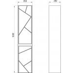 Шкаф-пенал ASB-Mebel Диана 35 подвесной коричневый/серый 12036