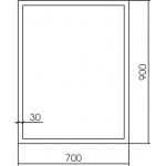 Зеркало STWORKI Брамминг 70 черный матовый ФР-00002467