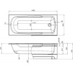 Ванна акриловая Diwo Ростов 160х70 с ножками