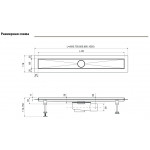 Душевой трап (лоток) Timo Drain Systems 1000 двусторонняя панель plate под плитку хром DS230210/00