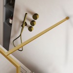 Душевая перегородка Vincea Walk-In 100х200 рифленое стекло профиль золото VSW-1HP100FLBG Душевая перегородка Vincea Walk-In 100х200 рифленое стекло профиль золото VSW-1HP100FLBG