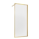 Душевая перегородка Vincea Walk-In 100х200 рифленое стекло профиль золото VSW-1HP100FLBG Душевая перегородка Vincea Walk-In 100х200 рифленое стекло профиль золото VSW-1HP100FLBG