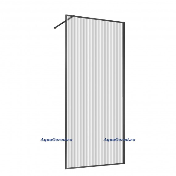 Душевая перегородка Vincea Walk-In 100х200 рифленое стекло профиль сталь VSW-1HP100FLGM Душевая перегородка Vincea Walk-In 100х200 рифленое стекло профиль сталь VSW-1HP100FLGM