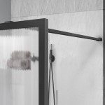 Душевая перегородка Vincea Walk-In 100х200 рифленое стекло профиль сталь VSW-1HP100FLGM Душевая перегородка Vincea Walk-In 100х200 рифленое стекло профиль сталь VSW-1HP100FLGM