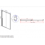 Душевая дверь Vincea Lugano VDS-1L150CL-1 150х195 раздвижная прозрачное стекло профиль хром