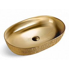 Раковина накладная Vincea VBS-113G1 керамическая золото