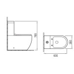 Унитаз-компакт Vincea Q-Line VT2-12 безободковый P-trap с ультратонким сиденьем микролифт