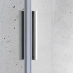 Душевое ограждение Vincea Slim раздвижное прозрачное стекло, матовый черный VSS-2SL900CLB 90х90х195 см