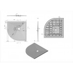 Душевой поддон из искусственного камня Vincea 90x90х2,5 антрацит VST-4SQ9090A