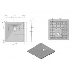 Душевой поддон из искусственного камня Vincea 80x80х2,5 белый матовый VST-4SR8080W