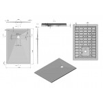 Душевой поддон из искусственного камня Vincea 130x90х3 антрацит VST-4SR9013A