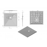 Душевой поддон из искусственного камня Vincea 90x90х2,5 белый матовый VST-4SR9090W