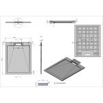 Душевой поддон из искусственного камня Vincea 80x100х2,5 белый матовый VST-4SRL8010W