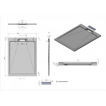 Душевой поддон из искусственного камня Vincea 120x90х2,5 белый матовый VST-4SRL9012W