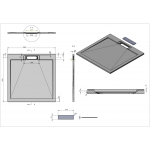 Душевой поддон из искусственного камня Vincea 90x90х2,5 серый матовый VST-4SRL9090G