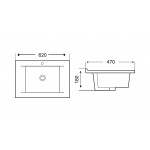 Раковина WeltWasser SK DEILBACH 7505-60 врезная 620х470х180 прямоугольная белая 10000004625