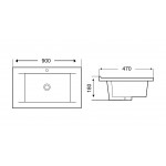 Раковина WeltWasser SK DEILBACH 7505-90 врезная 900х470х180 прямоугольная белая 10000004631