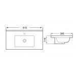 Раковина WeltWasser SK DEILBACH 7517-80 врезная 810х395х175 прямоугольная белая 10000005585