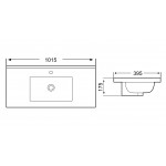 Раковина WeltWasser SK DEILBACH 7517- 100 MT- BL врезная 1015х395х175 прямоугольная черная матовая 10000005575