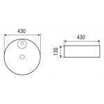 Раковина WeltWasser SK ELBACH 3209 накладная 430х430х130 круглая белая глянцевая 10000004567