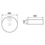 Раковина WeltWasser SK ELBACH 3204 накладная 460х460х100 круглая белая глянцевая 10000004568