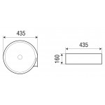 Раковина WeltWasser SK ELBACH 3261 накладная 435х435х160 круглая белая глянцевая 10000004570