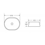 Раковина WeltWasser SK ELBACH 32100 накладная 570х430х160 овальная белая глянцевая 10000004571