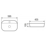 Раковина WeltWasser SK ELBACH 2236 накладная 595х425х155 овальная белая глянцевая 10000004579