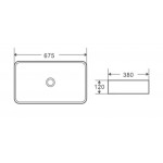 Раковина WeltWasser SK ELBACH 2250 MB накладная 675х380х120 прямоугольная черная матовая 10000004557