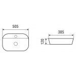 Раковина WeltWasser SK ELBACH 2202 K509 накладная 505х385х120 прямоугольная черный мрамор с золотом 10000004548