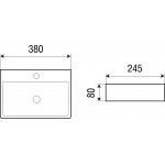 Раковина Weltwasser Aisbach подвесная прямоугольная 380х245х80 AISBACH 5075