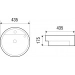 Раковина Weltwasser Deilbach врезная круглая 435х435х175 DEILBACH 4003