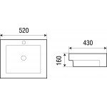 Раковина Weltwasser Deilbach врезная прямоугольная 520х430х160 DEILBACH 4012