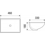 Раковина Weltwasser Deilbach врезная прямоугольная 460х330х180 DEILBACH 6007