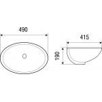 Раковина Weltwasser Deilbach врезная овальная 490х415х190 DEILBACH 6021