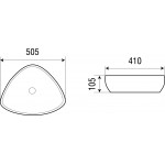 Раковина Weltwasser Elbach накладная фигурная 505х410х105 ELBACH 1133